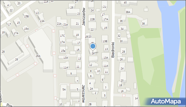 Warszawa, Janczarów, 14, mapa Warszawy