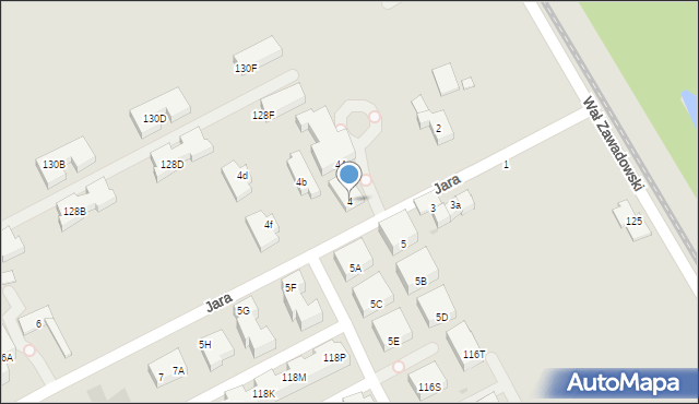 Warszawa, Jara, 4, mapa Warszawy