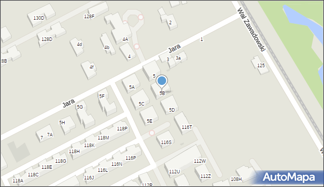 Warszawa, Jara, 5B, mapa Warszawy