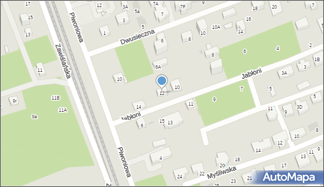 Warszawa, Jabłoni, 12, mapa Warszawy