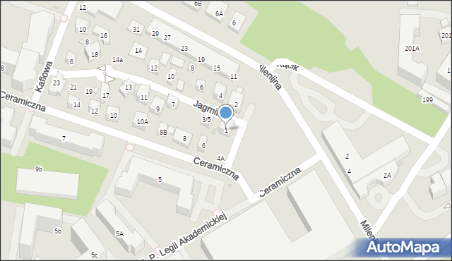 Warszawa, Jagmina Stanisława, 1, mapa Warszawy