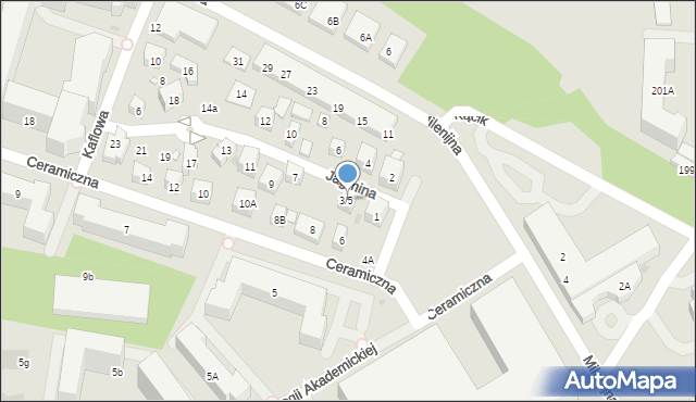 Warszawa, Jagmina Stanisława, 3/5, mapa Warszawy