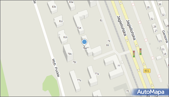 Warszawa, Jagiellońska, 79a, mapa Warszawy