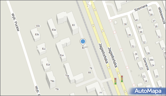 Warszawa, Jagiellońska, 81, mapa Warszawy