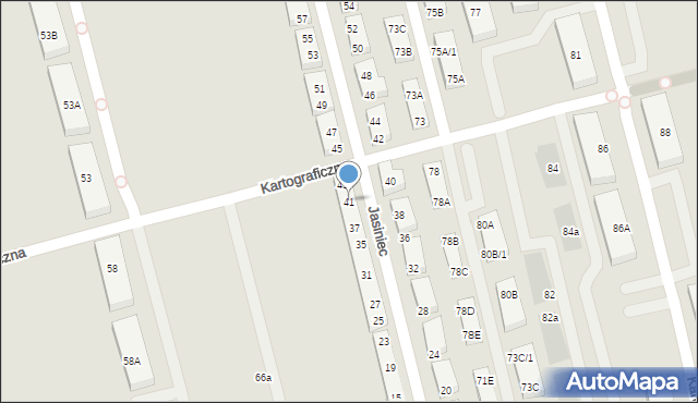 Warszawa, Jasiniec, 41, mapa Warszawy