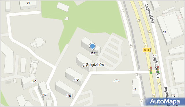 Warszawa, Jagiellońska, 47B, mapa Warszawy