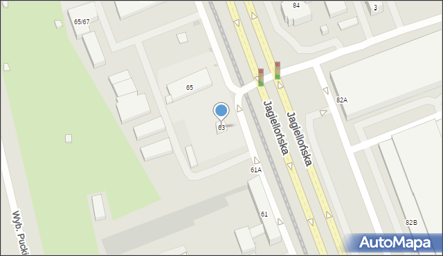 Warszawa, Jagiellońska, 63, mapa Warszawy