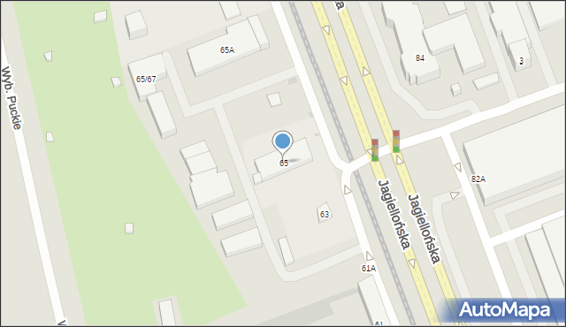 Warszawa, Jagiellońska, 65, mapa Warszawy