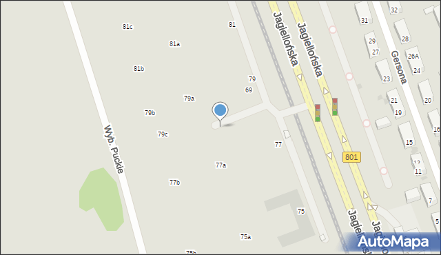 Warszawa, Jagiellońska, 69a, mapa Warszawy