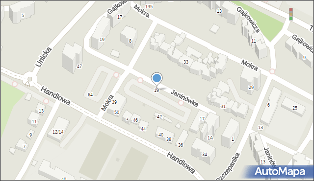 Warszawa, Janinówka, 19, mapa Warszawy