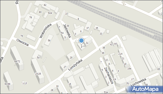 Warszawa, Jadowska, 2, mapa Warszawy