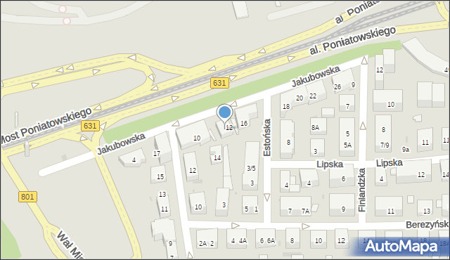 Warszawa, Jakubowska, 14, mapa Warszawy