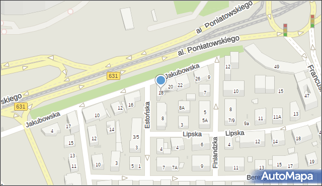 Warszawa, Jakubowska, 18, mapa Warszawy