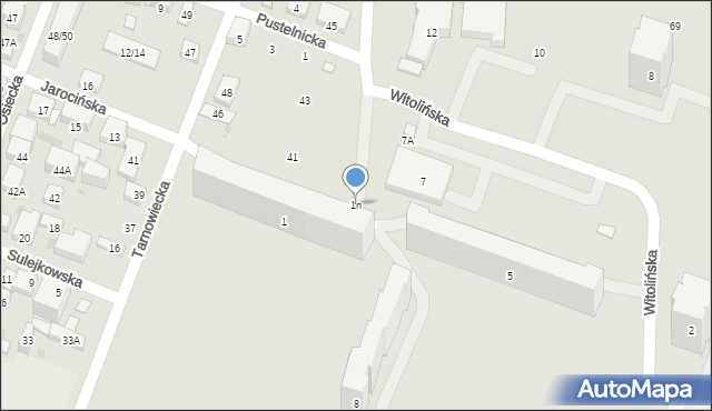 Warszawa, Jarocińska, 1n, mapa Warszawy