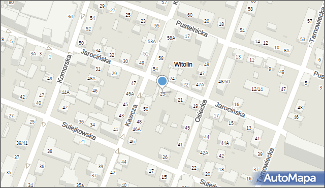 Warszawa, Jarocińska, 23, mapa Warszawy
