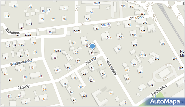 Warszawa, Jagody, 31, mapa Warszawy