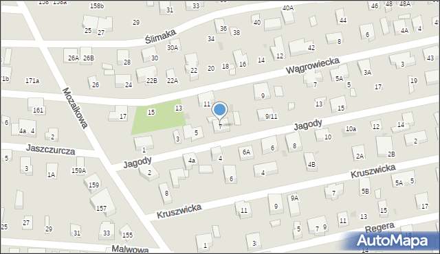 Warszawa, Jagody, 7, mapa Warszawy