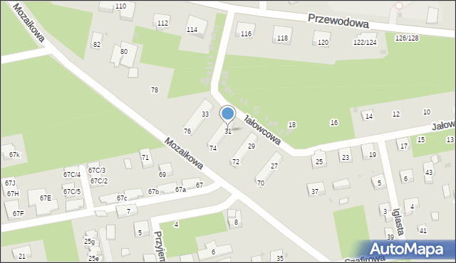 Warszawa, Jałowcowa, 31, mapa Warszawy