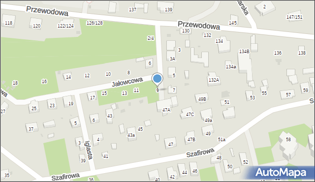 Warszawa, Jałowcowa, 9, mapa Warszawy
