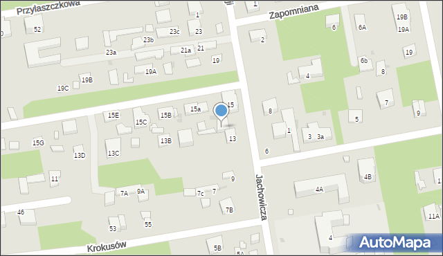 Warszawa, Jachowicza Stanisława, 13A, mapa Warszawy