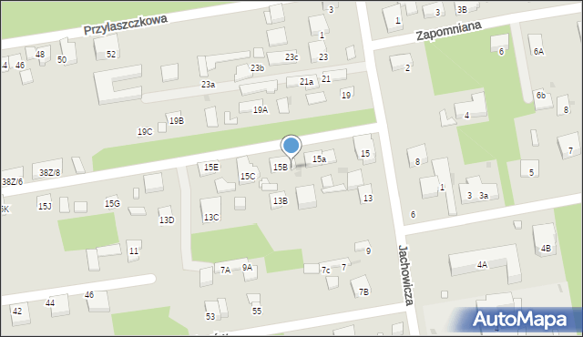 Warszawa, Jachowicza Stanisława, 15F, mapa Warszawy