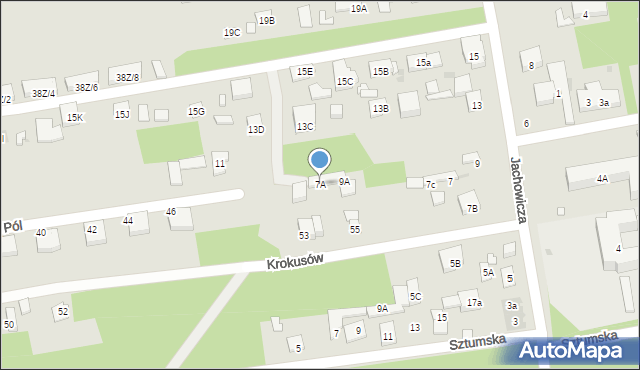 Warszawa, Jachowicza Stanisława, 7A, mapa Warszawy