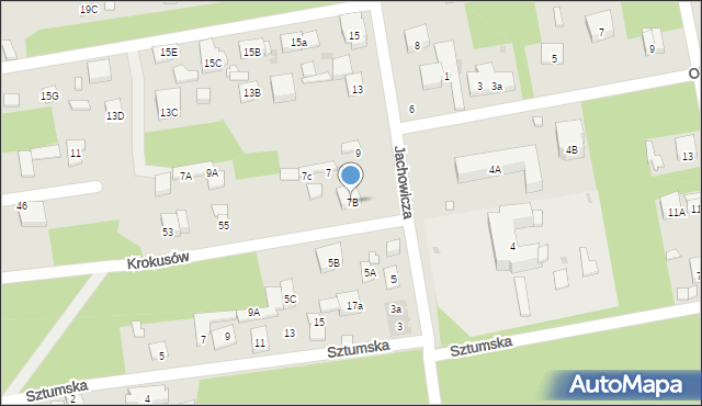 Warszawa, Jachowicza Stanisława, 7B, mapa Warszawy