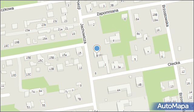 Warszawa, Jachowicza Stanisława, 8, mapa Warszawy