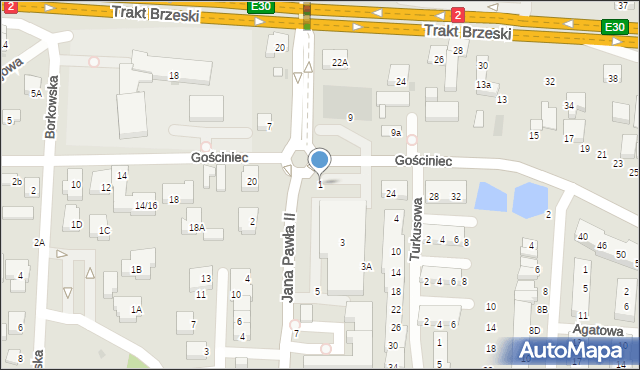 Warszawa, Jana Pawła II, 1, mapa Warszawy