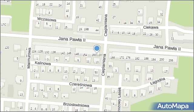 Warszawa, Jana Pawła II, 162, mapa Warszawy