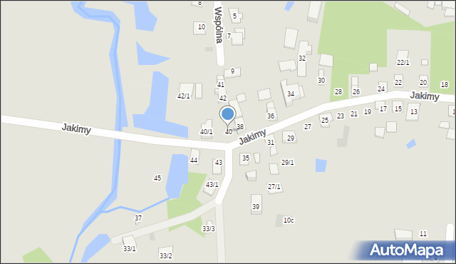 Wasilków, Jakimy, 40, mapa Wasilków