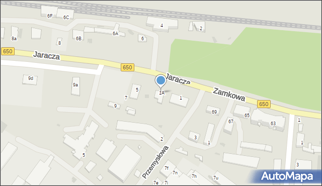 Węgorzewo, Jaracza Stefana, 1A, mapa Węgorzewo
