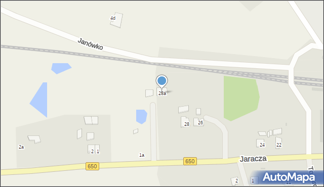 Węgorzewo, Jaracza Stefana, 28a, mapa Węgorzewo