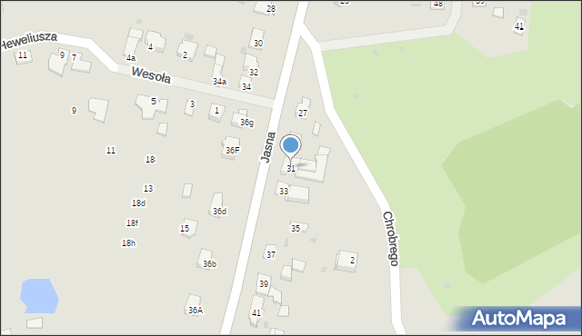 Węgorzewo, Jasna, 31, mapa Węgorzewo