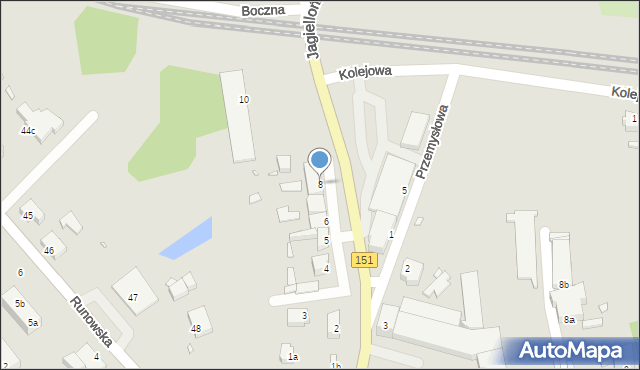 Węgorzyno, Jagiellońska, 8, mapa Węgorzyno