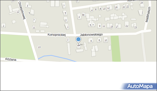 Węgrów, Jabłonowskiego Jana, kpt., 4A, mapa Węgrów