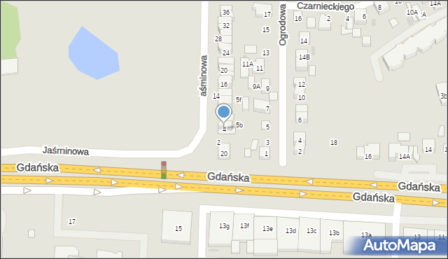 Wejherowo, Jaśminowa, 4, mapa Wejherowo