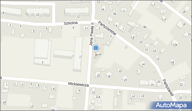Werbkowice, Jana Pawła II, 19, mapa Werbkowice