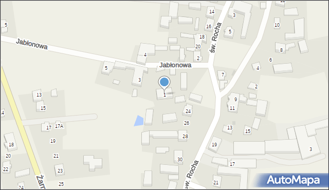 Werblinia, Jabłonowa, 1, mapa Werblinia