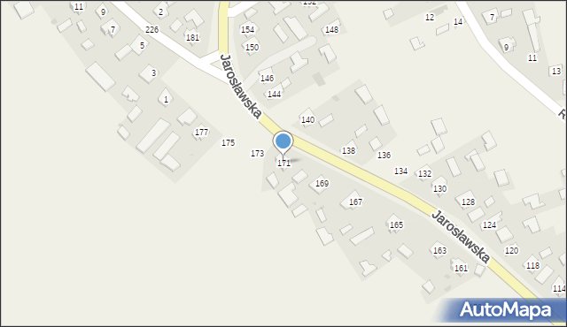 Wiązownica, Jarosławska, 171, mapa Wiązownica