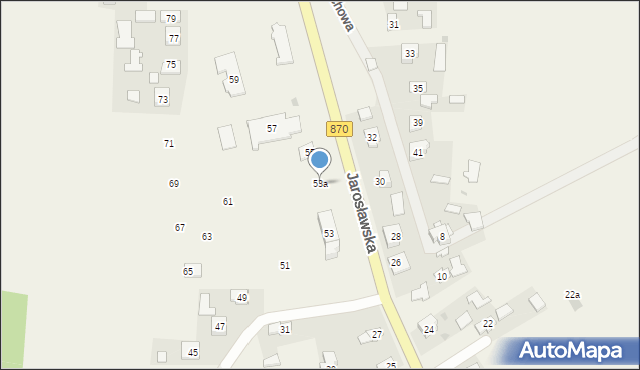 Wiązownica, Jarosławska, 53a, mapa Wiązownica