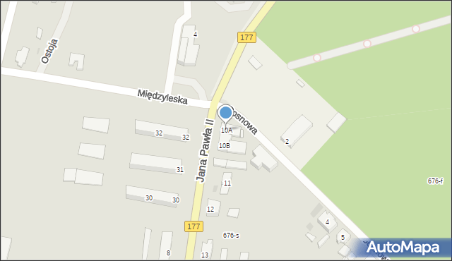Wieleń, Jana Pawła II, 10A, mapa Wieleń