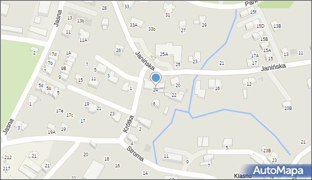 Wieliczka, Janińska, 24, mapa Wieliczka