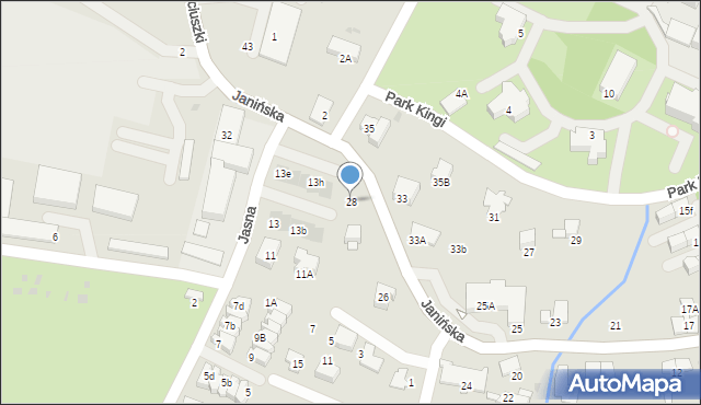 Wieliczka, Janińska, 28, mapa Wieliczka