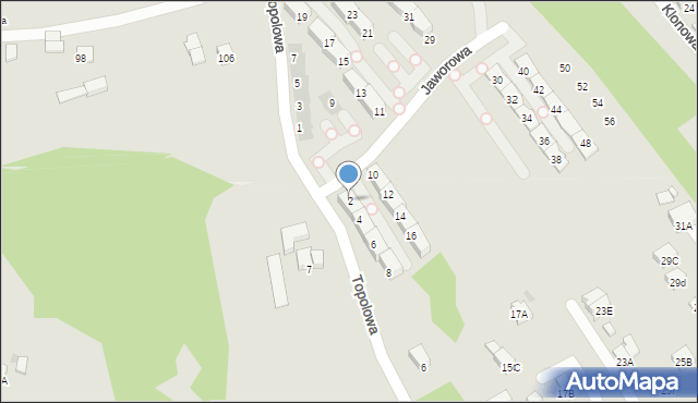 Wieliczka, Jaworowa, 2, mapa Wieliczka