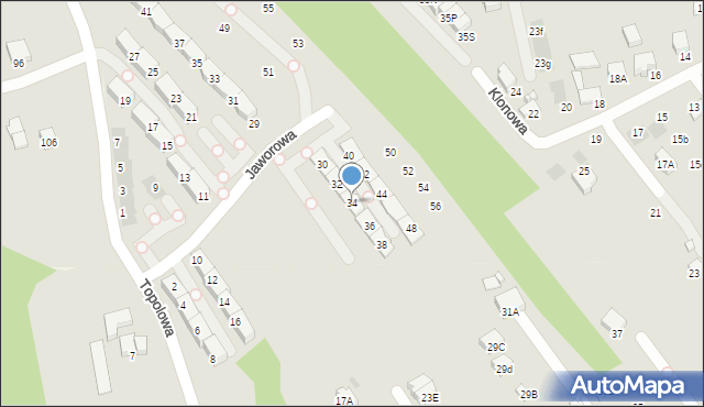 Wieliczka, Jaworowa, 34, mapa Wieliczka