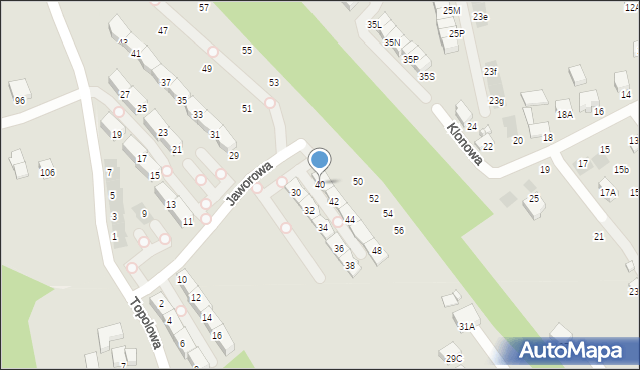 Wieliczka, Jaworowa, 40, mapa Wieliczka