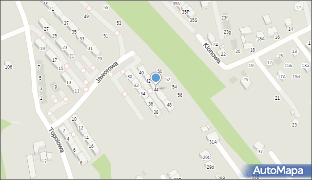 Wieliczka, Jaworowa, 44, mapa Wieliczka