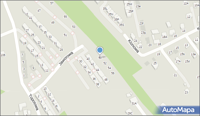 Wieliczka, Jaworowa, 50, mapa Wieliczka