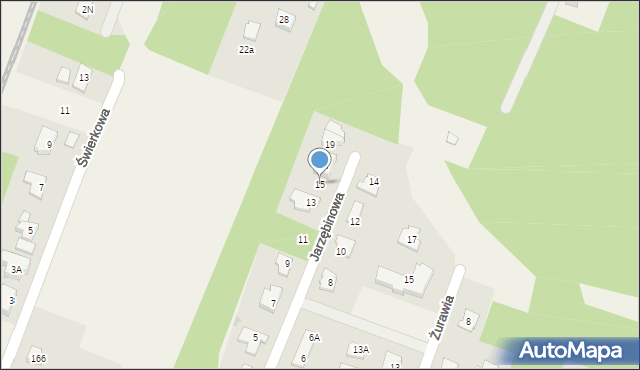 Wieliszew, Jarzębinowa, 15, mapa Wieliszew